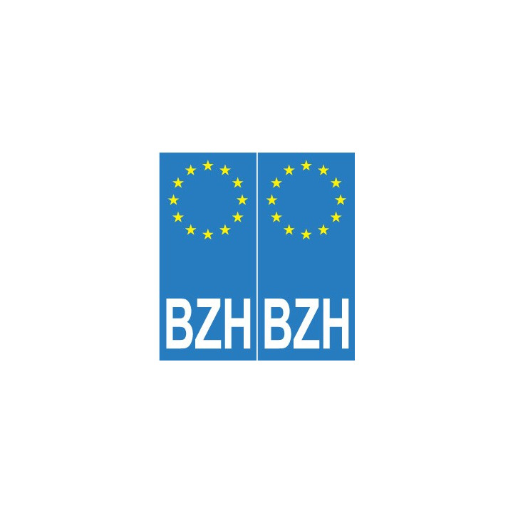 BZH Breizh europe autocollant plaque sticker Bretagne