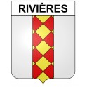 Rivières 30 ville Stickers blason autocollant adhésif