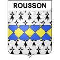 Rousson 30 ville Stickers blason autocollant adhésif