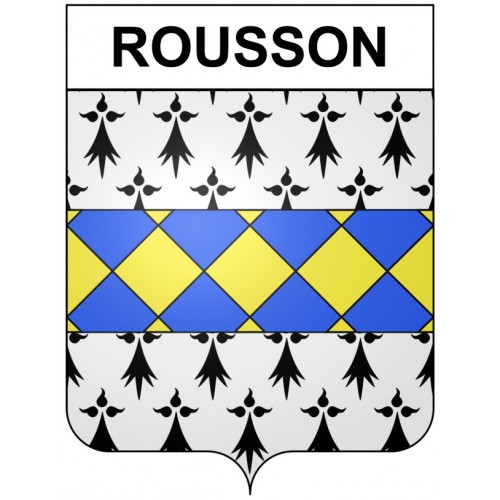 Rousson 30 ville Stickers blason autocollant adhésif