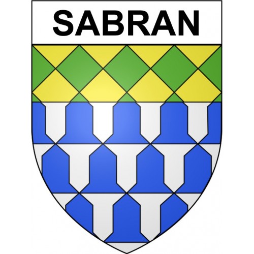 Sabran 30 ville Stickers blason autocollant adhésif