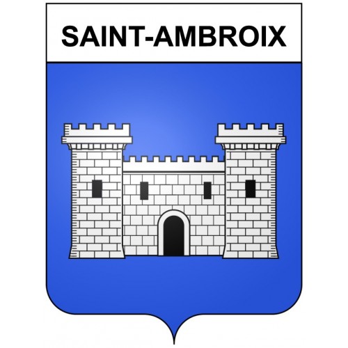 Saint-Ambroix 30 ville Stickers blason autocollant adhésif