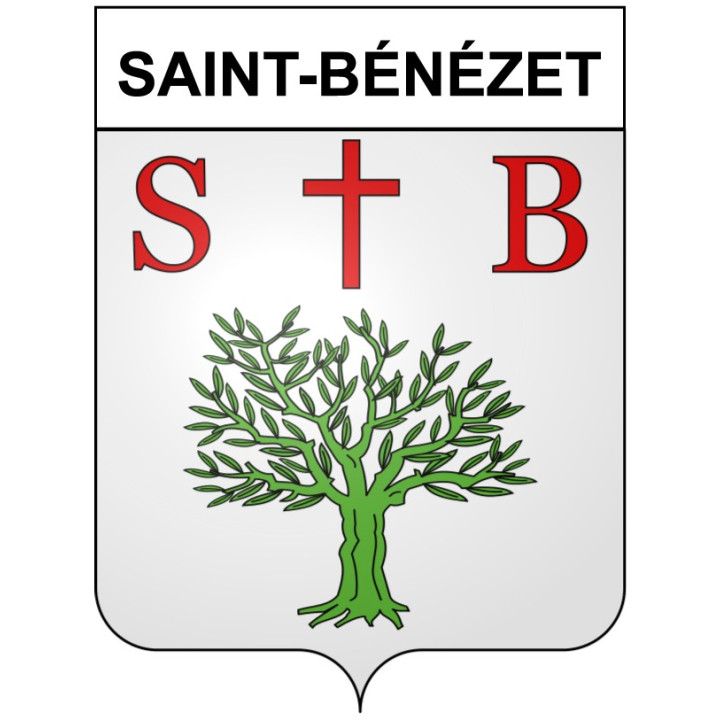 Saint-Bénézet 30 ville Stickers blason autocollant adhésif