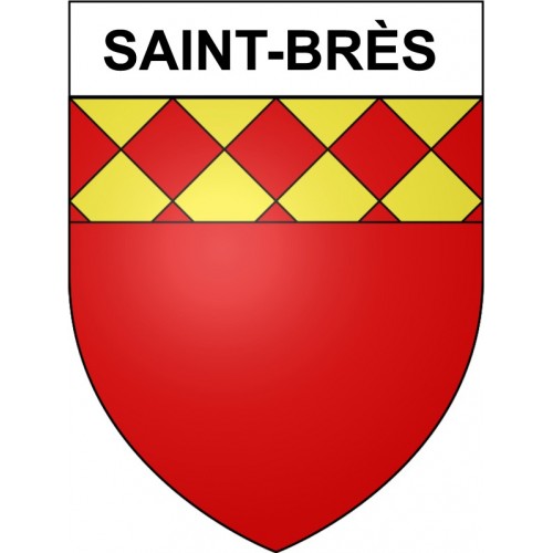 Saint-Brès 30 ville Stickers blason autocollant adhésif