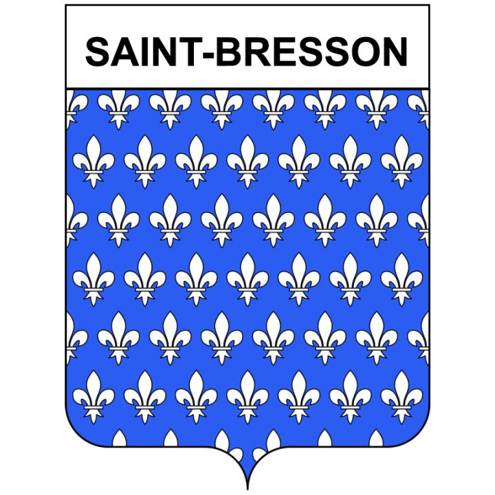 Saint-Bresson 30 ville Stickers blason autocollant adhésif