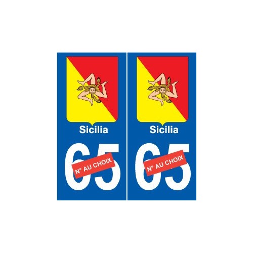 Sicile Sicilia sticker autocollant plaque