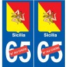 Sicile Sicilia sticker autocollant plaque