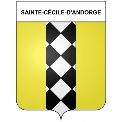 Pegatinas escudo de armas de Bazas adhesivo de la etiqueta engomada