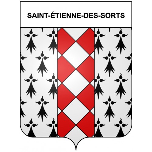 Pegatinas escudo de armas de Bazas adhesivo de la etiqueta engomada