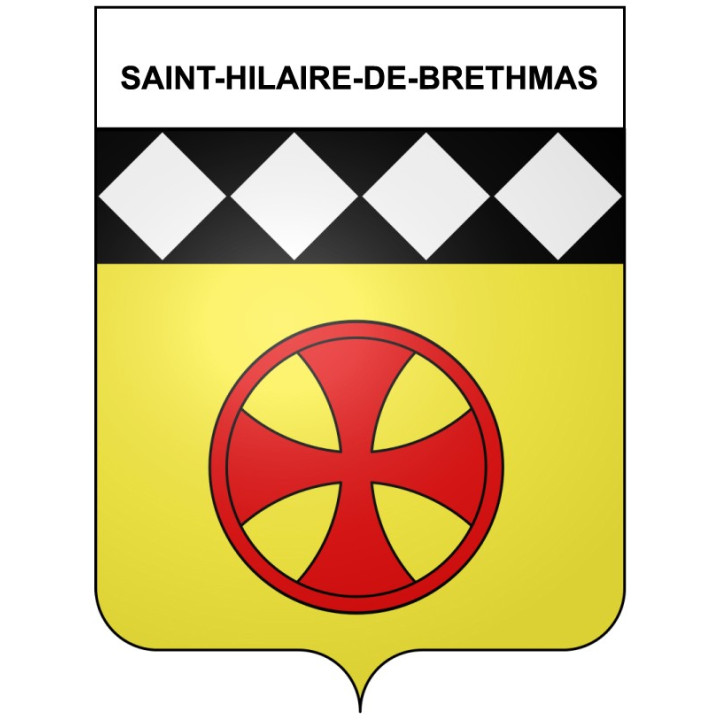 Pegatinas escudo de armas de Bazas adhesivo de la etiqueta engomada