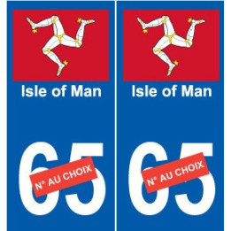 Isle of Man île autocollant plaque sticker numéro choix