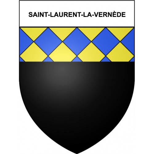 Saint-Laurent-la-Vernède 30 ville Stickers blason autocollant adhésif