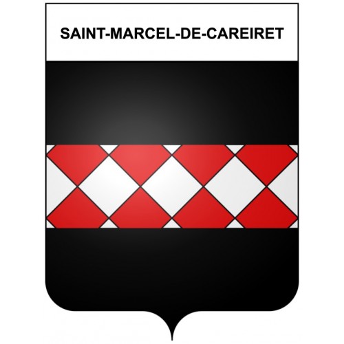 Pegatinas escudo de armas de Bazas adhesivo de la etiqueta engomada