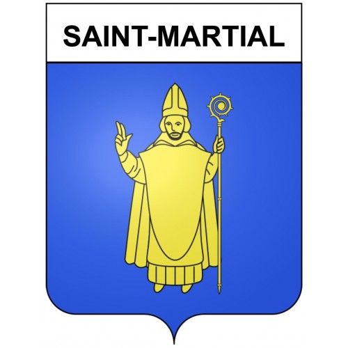 Saint-Martial 30 ville Stickers blason autocollant adhésif