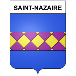 Pegatinas escudo de armas de Bazas adhesivo de la etiqueta engomada