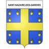 Pegatinas escudo de armas de Bazas adhesivo de la etiqueta engomada