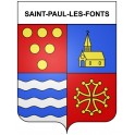 Saint-Paul-les-Fonts 30 ville Stickers blason autocollant adhésif