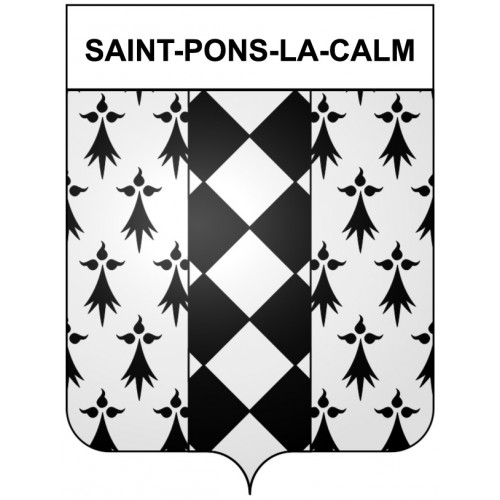 Saint-Pons-la-Calm 30 ville Stickers blason autocollant adhésif