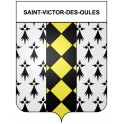 Saint-Victor-des-Oules 30 ville Stickers blason autocollant adhésif