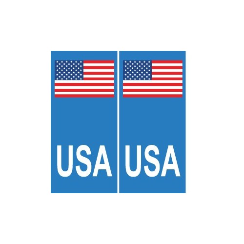 USA united states america US sticker autocollant plaque 