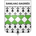 Pegatinas escudo de armas de Bazas adhesivo de la etiqueta engomada