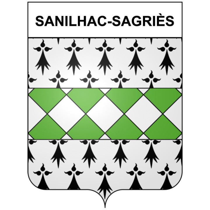 Pegatinas escudo de armas de Bazas adhesivo de la etiqueta engomada