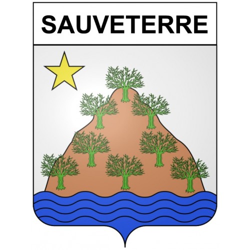 Sauveterre 30 ville Stickers blason autocollant adhésif