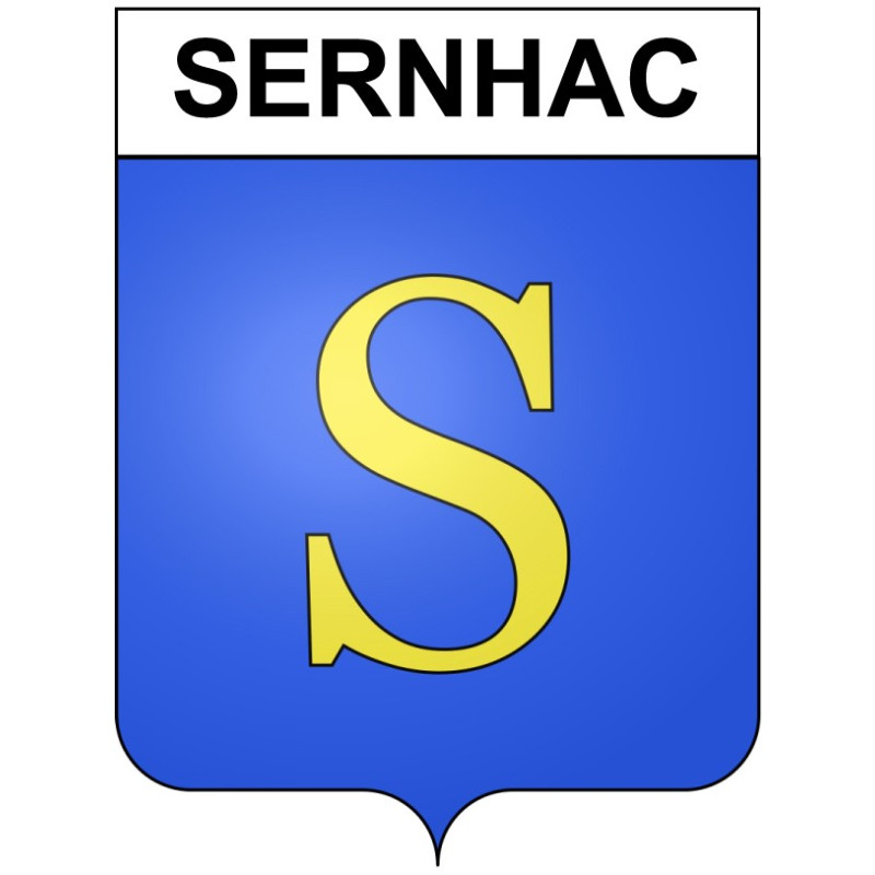 Sernhac 30 ville Stickers blason autocollant adhésif