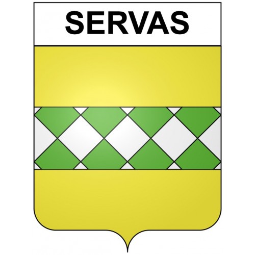 Pegatinas escudo de armas de Bazas adhesivo de la etiqueta engomada