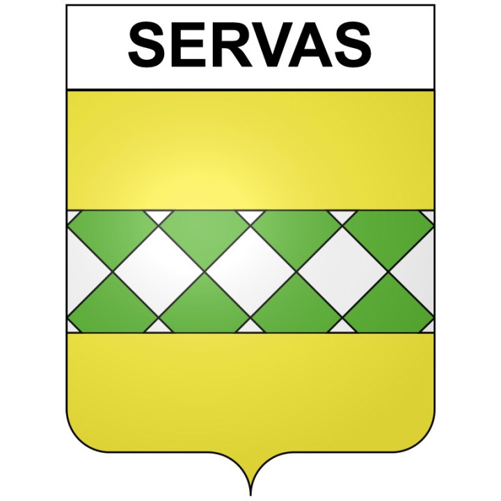 Servas 30 ville Stickers blason autocollant adhésif