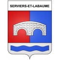 Serviers-et-Labaume 30 ville Stickers blason autocollant adhésif