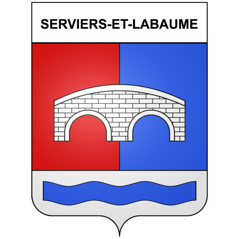 Serviers-et-Labaume 30 ville Stickers blason autocollant adhésif