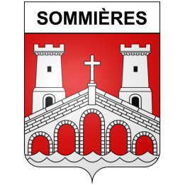 Sommières 30 ville Stickers blason autocollant adhésif