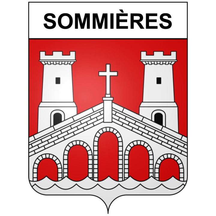 Stickers coat of arms Bazas adhesive sticker