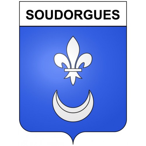 Pegatinas escudo de armas de Bazas adhesivo de la etiqueta engomada