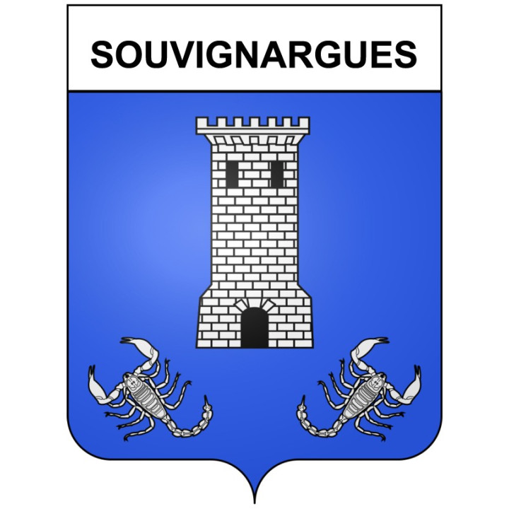 Souvignargues 30 ville Stickers blason autocollant adhésif