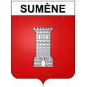 Sumène 30 ville Stickers blason autocollant adhésif