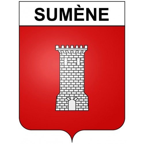 Sumène 30 ville Stickers blason autocollant adhésif