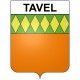 Pegatinas escudo de armas de Tavel adhesivo de la etiqueta engomada