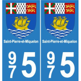 975 Saint-Pierre-et-Miquelon sticker autocollant plaque europe