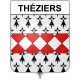 Théziers 30 ville Stickers blason autocollant adhésif