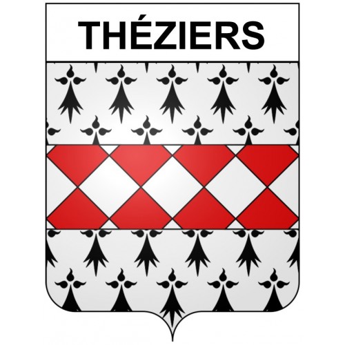 Théziers 30 ville Stickers blason autocollant adhésif