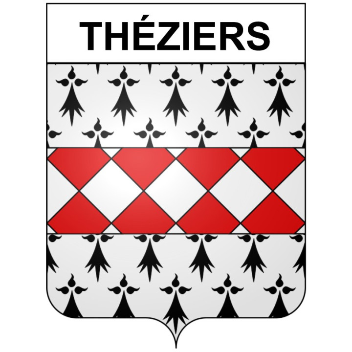 Théziers 30 ville Stickers blason autocollant adhésif