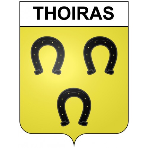 Thoiras 30 ville Stickers blason autocollant adhésif