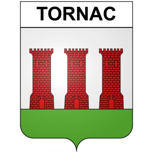 Pegatinas escudo de armas de Bazas adhesivo de la etiqueta engomada