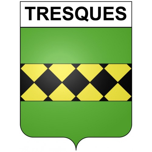 Pegatinas escudo de armas de Bazas adhesivo de la etiqueta engomada