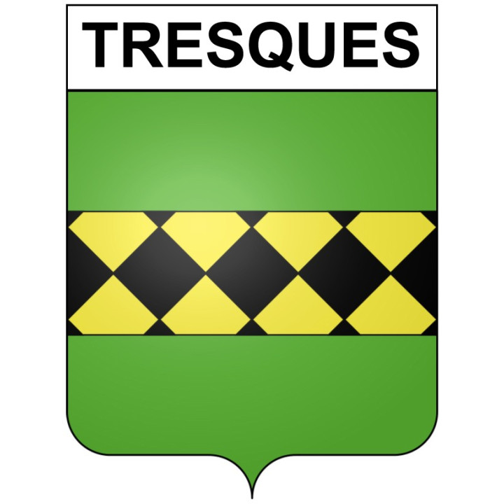 Tresques 30 ville Stickers blason autocollant adhésif