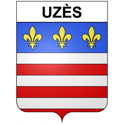 Pegatinas escudo de armas de Bazas adhesivo de la etiqueta engomada