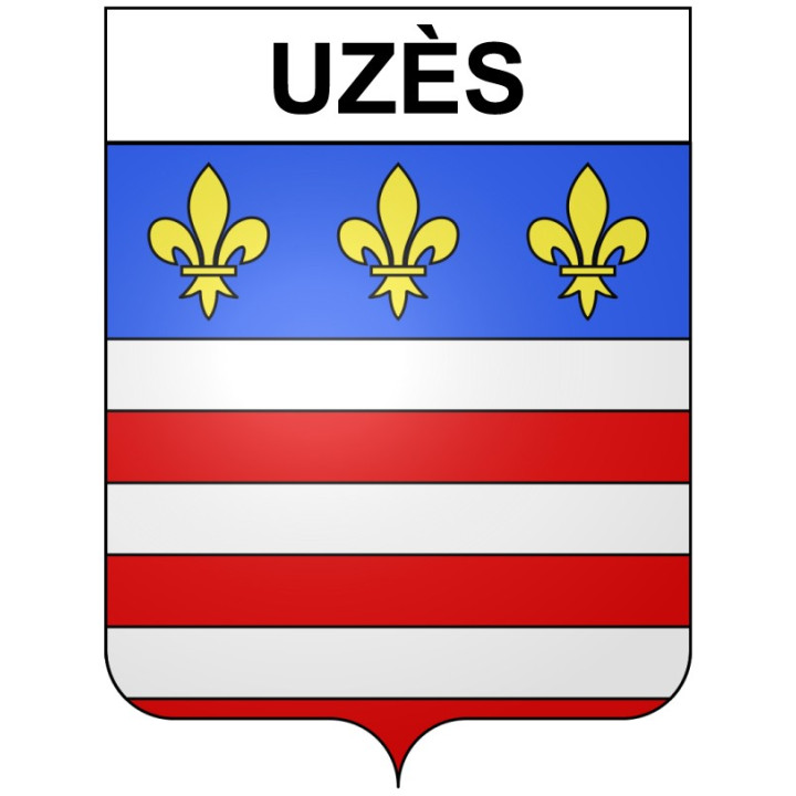 Pegatinas escudo de armas de Bazas adhesivo de la etiqueta engomada