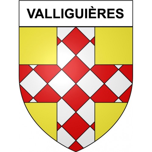 Valliguières 30 ville Stickers blason autocollant adhésif